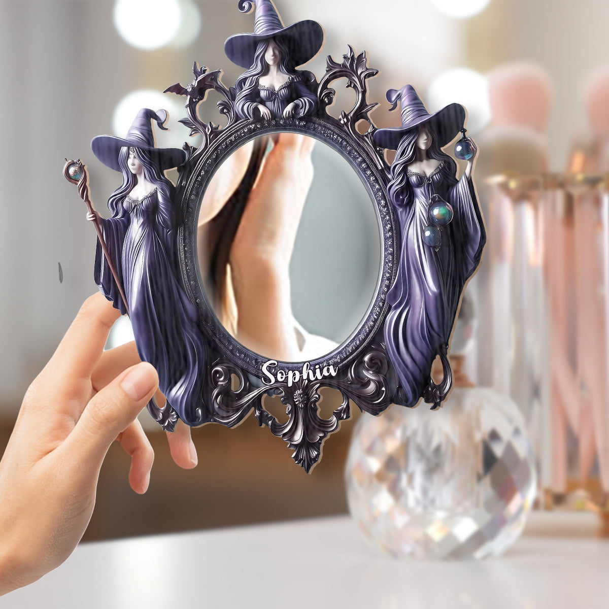 Three Witches - Personalized Witch Wall Hanging Mirror