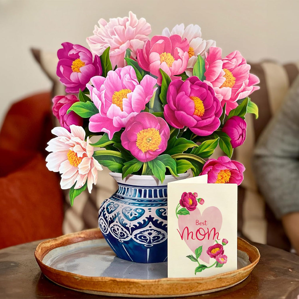 Paper Flower Bouquet Greeting Cards with Envelope