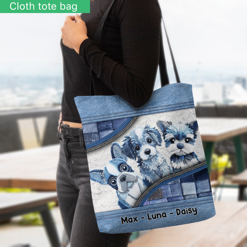 Cute Dogs - Personalized Dog Tote Bag