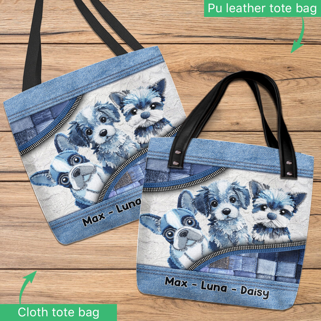 Cute Dogs - Personalized Dog Tote Bag