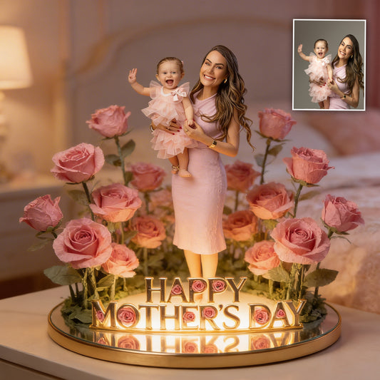 Mother Grandmother's Garden - Personalized Mother Acrylic LED Night Light