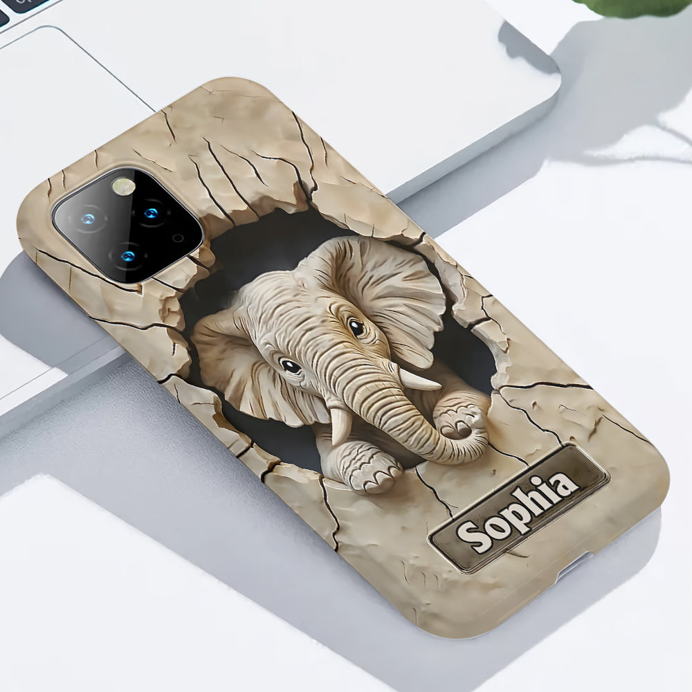 Love Elephant - Personalized Elephant Full Print Phone Case