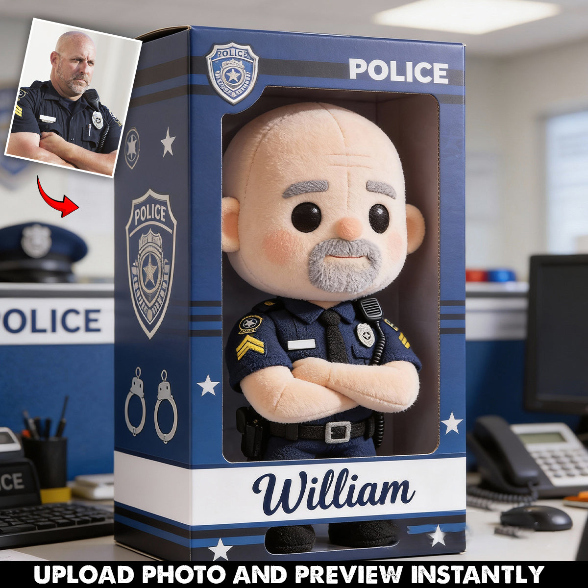 Police Gifts - Personalized Police Officer Custom Shaped Acrylic Plaque