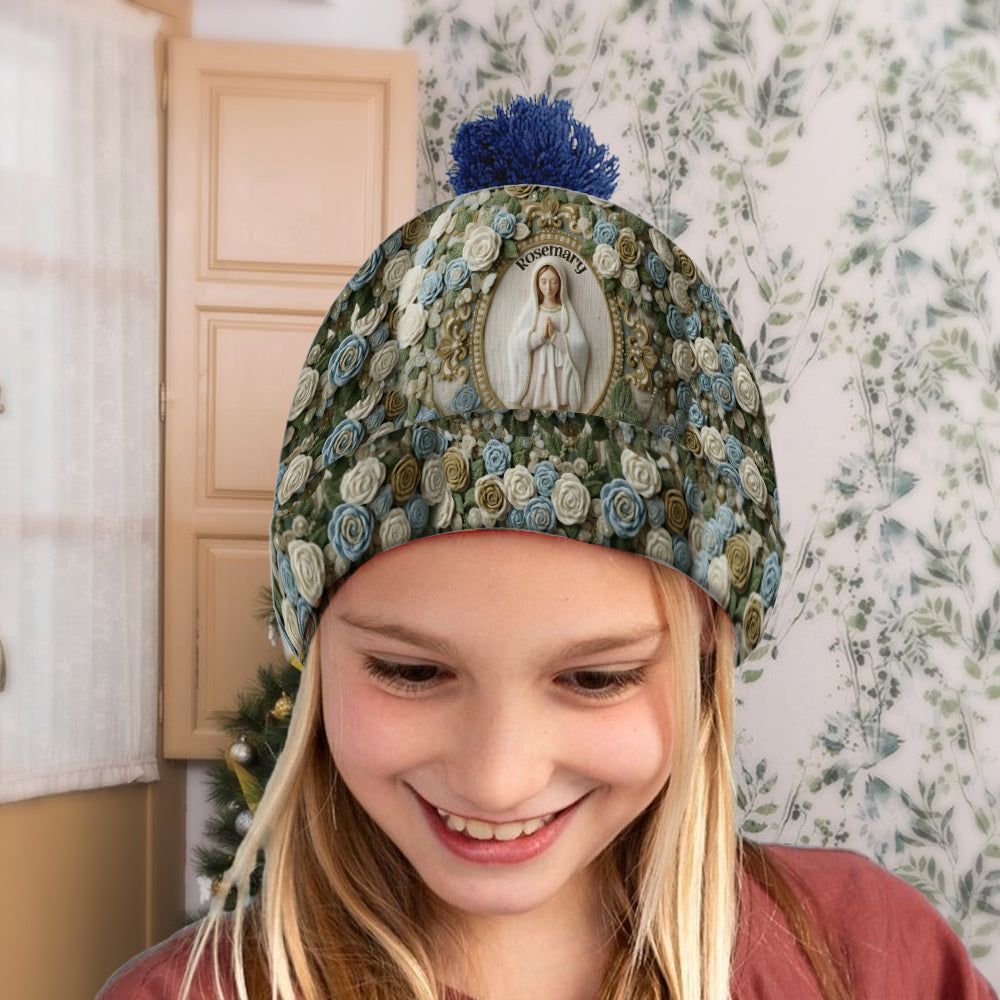 Our Lady's Rose - Personalized Christian Beanie Hat