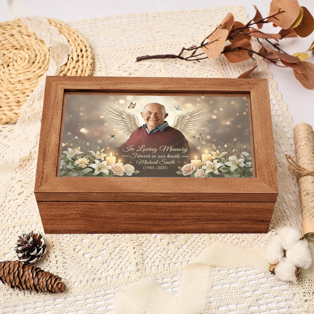 Memorial Gift - Personalized Memorial Wooden Box