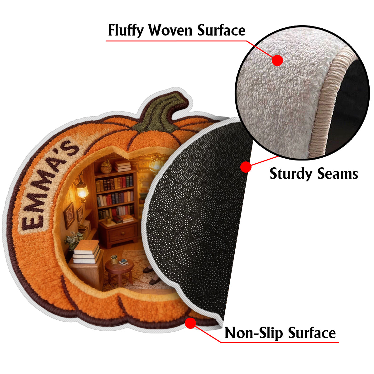 Shop Miniature - Personalized Coffee Non-Slip Tufted Rug