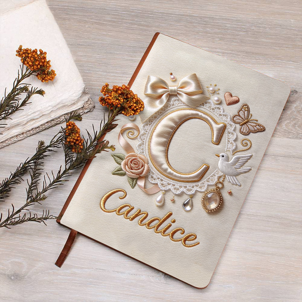 Customize Your Initial Letter - Personalized Self Love Leather Journal