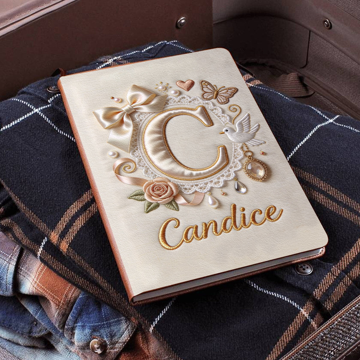 Customize Your Initial Letter - Personalized Self Love Leather Journal