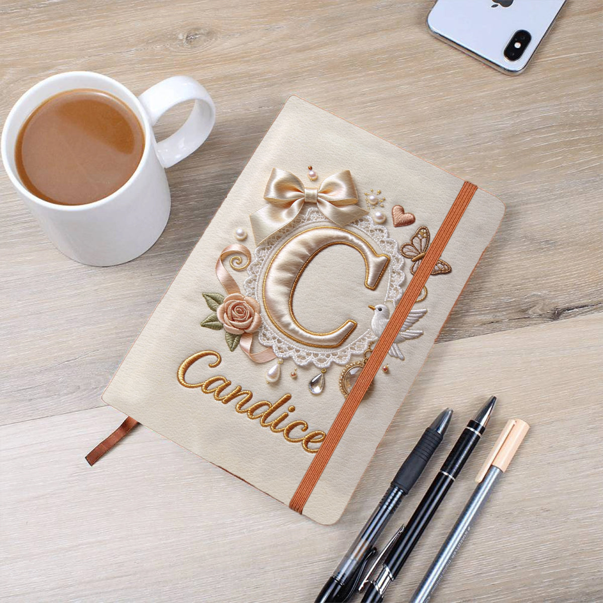 Customize Your Initial Letter - Personalized Self Love Leather Journal