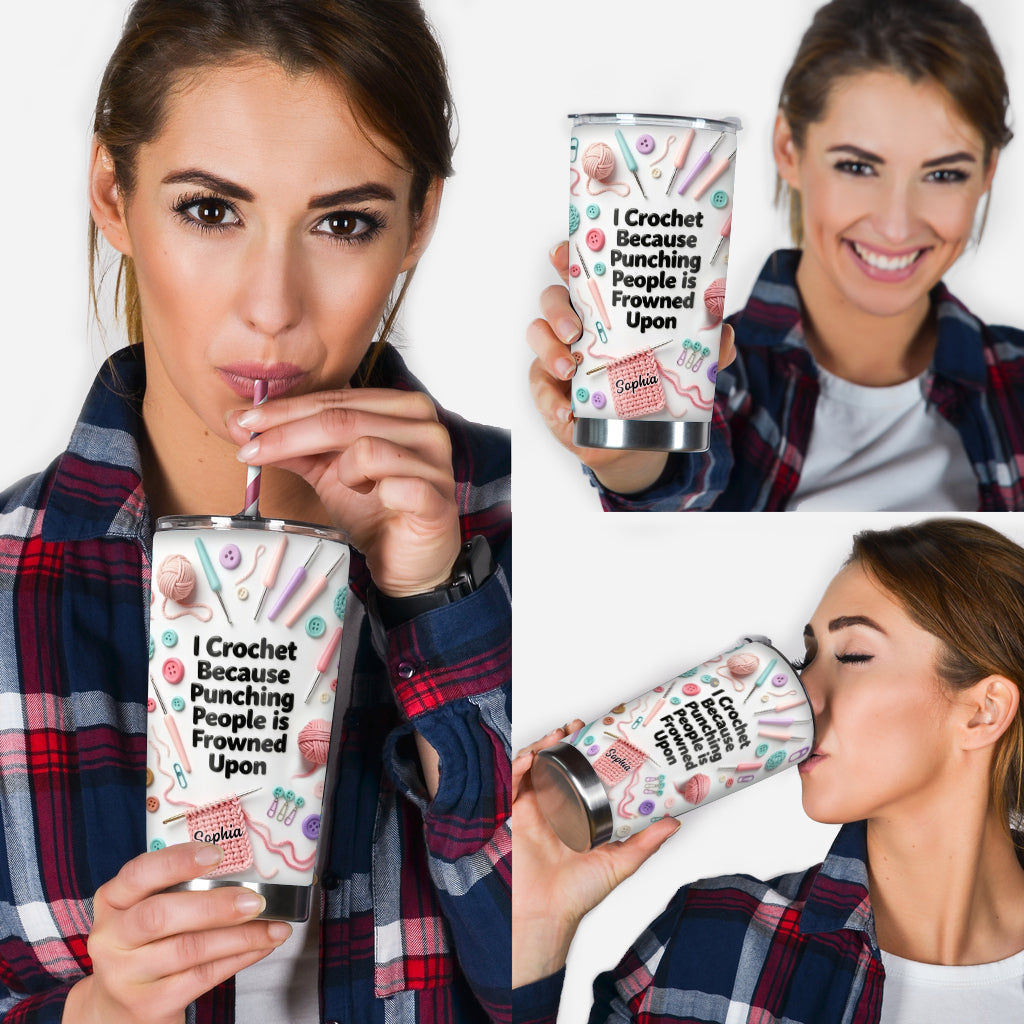 Love Crocheting - Personalized Crocheting Tumbler