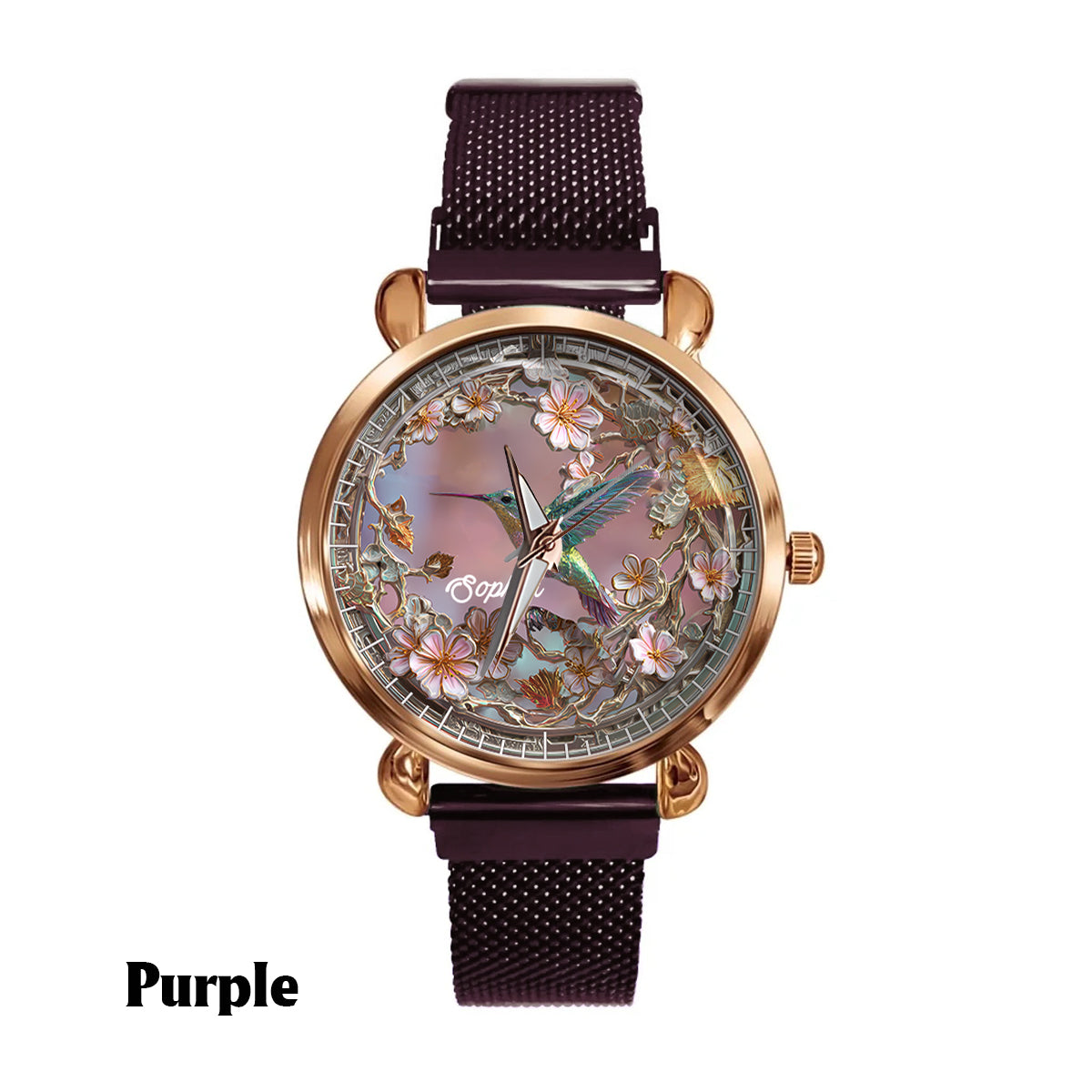 Beautiful Hummingbird - Personalized Hummingbird Women Hand Watch