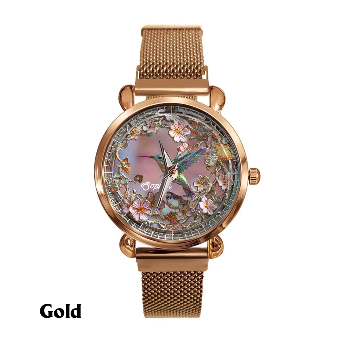 Beautiful Hummingbird - Personalized Hummingbird Women Hand Watch