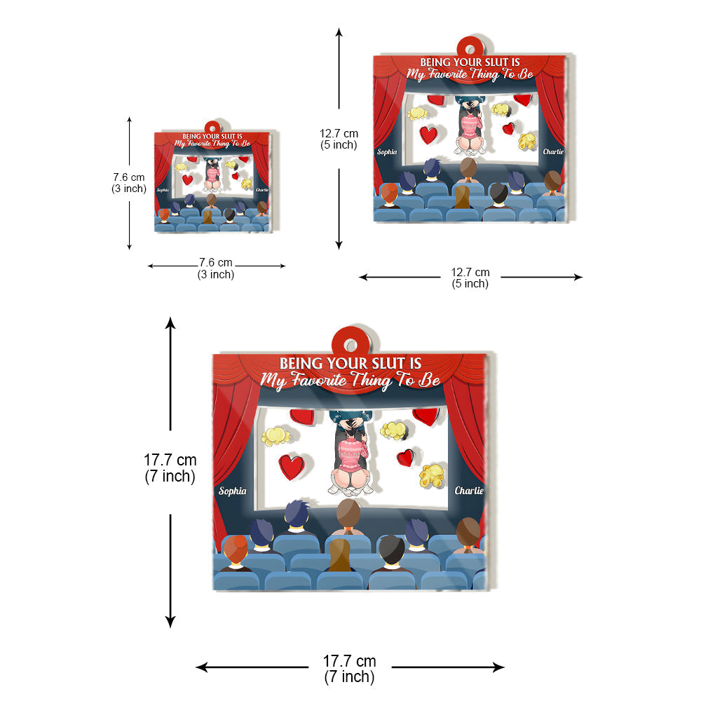 Love in Cinema - Personalized Couple Shaker Keychain