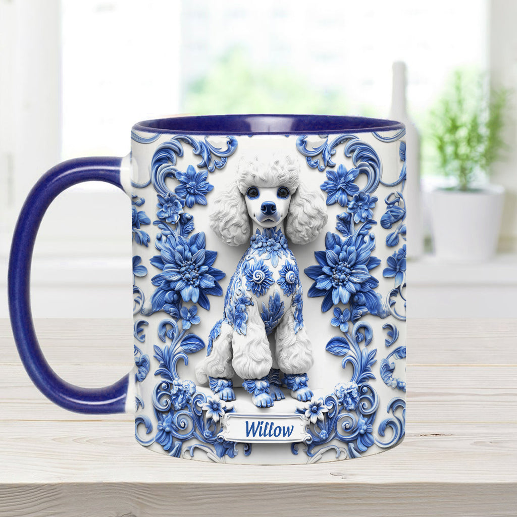 Cute Poodles - Personalized Dog Accent Mug