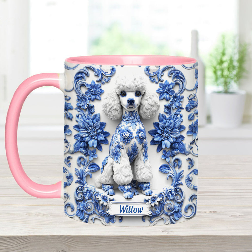 Cute Poodles - Personalized Dog Accent Mug
