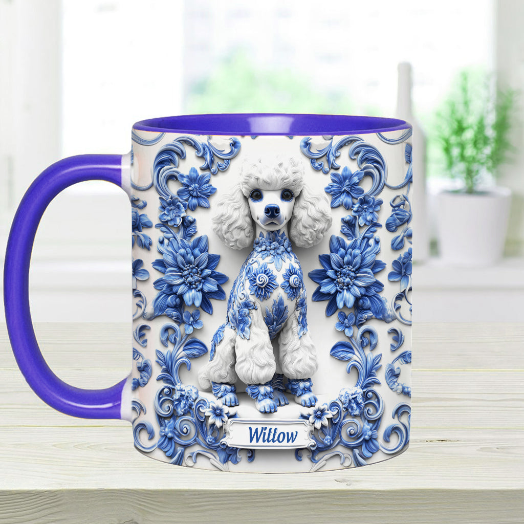 Cute Poodles - Personalized Dog Accent Mug