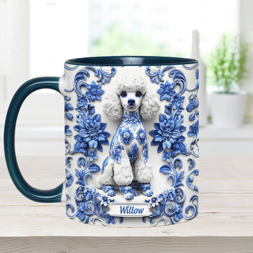 Cute Poodles - Personalized Dog Accent Mug