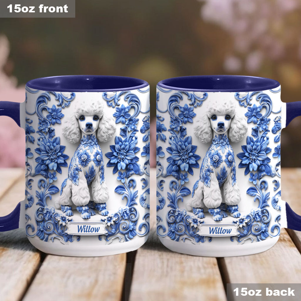 Cute Poodles - Personalized Dog Accent Mug