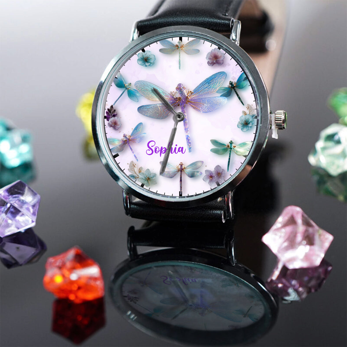 Whispering Wings Dragonflies - Personalized Dragonfly Hand Watch