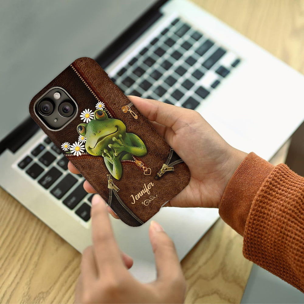 Cute Frogs - Personalized Frog Full Print Phone Case