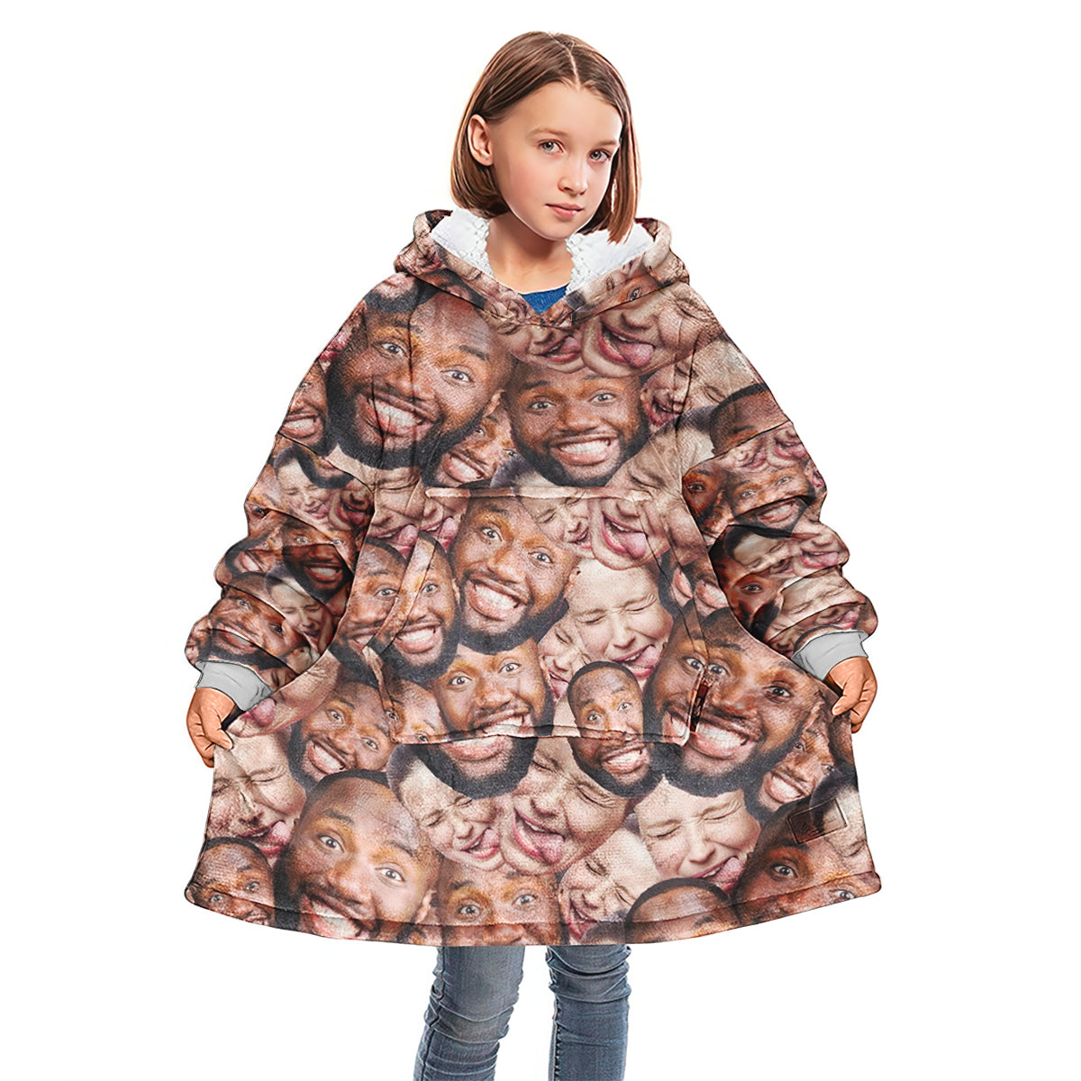 Custom Photo Blanket Hoodie - gift for dog lover, cat lover, anyone - Personalized Blanket Hoodie