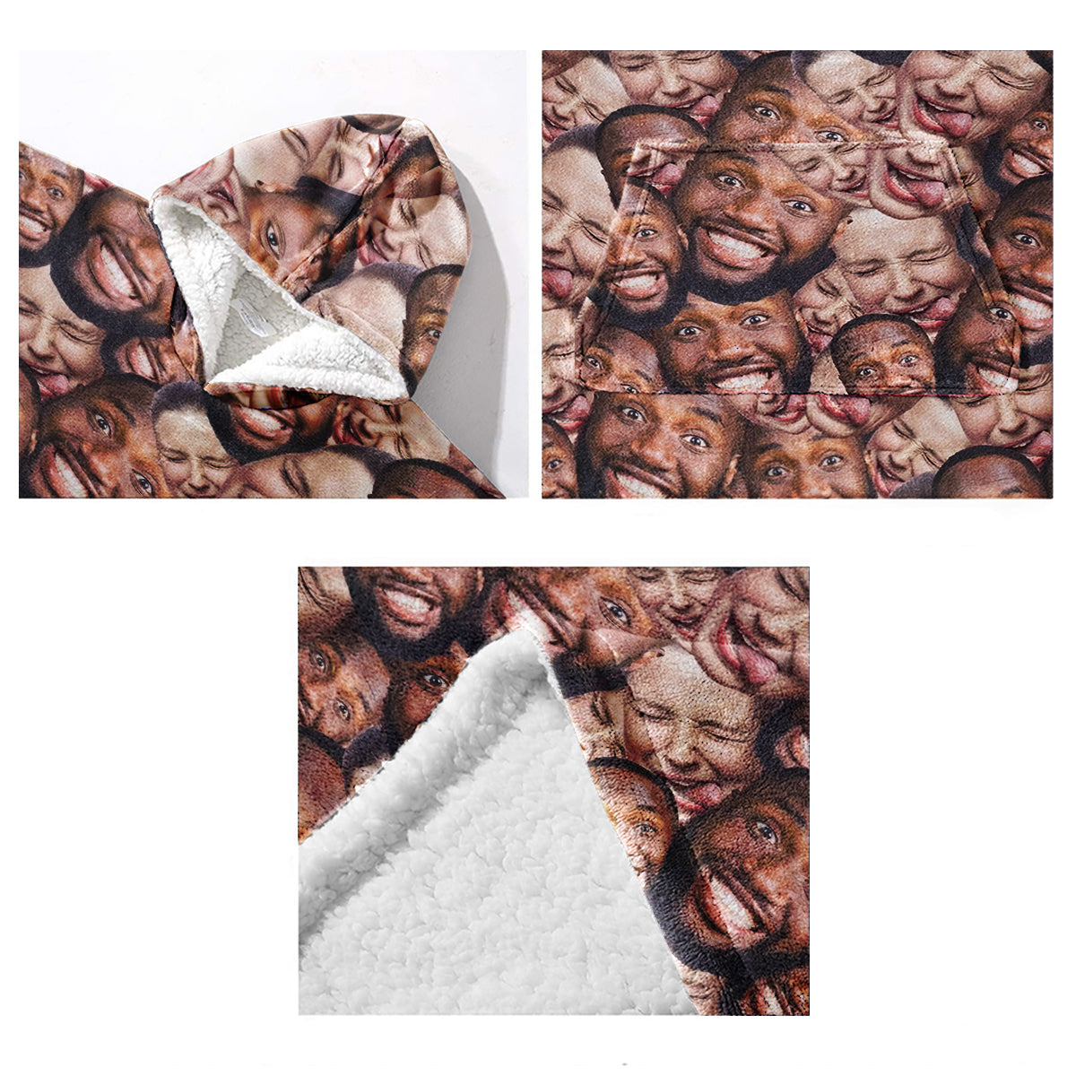 Custom Photo Blanket Hoodie - gift for dog lover, cat lover, anyone - Personalized Blanket Hoodie