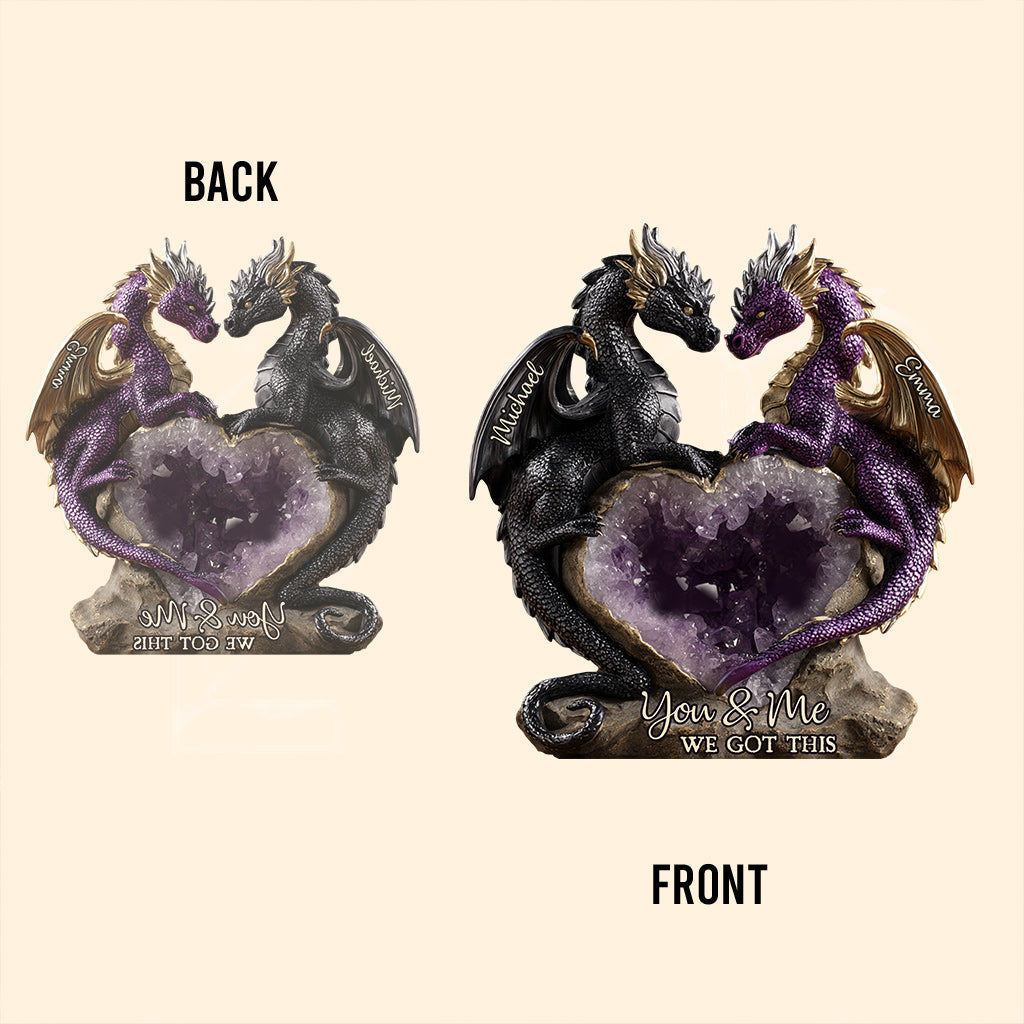 You & Me We Got This - Personalized Dragon Custom Shaped Acrylic Plaque