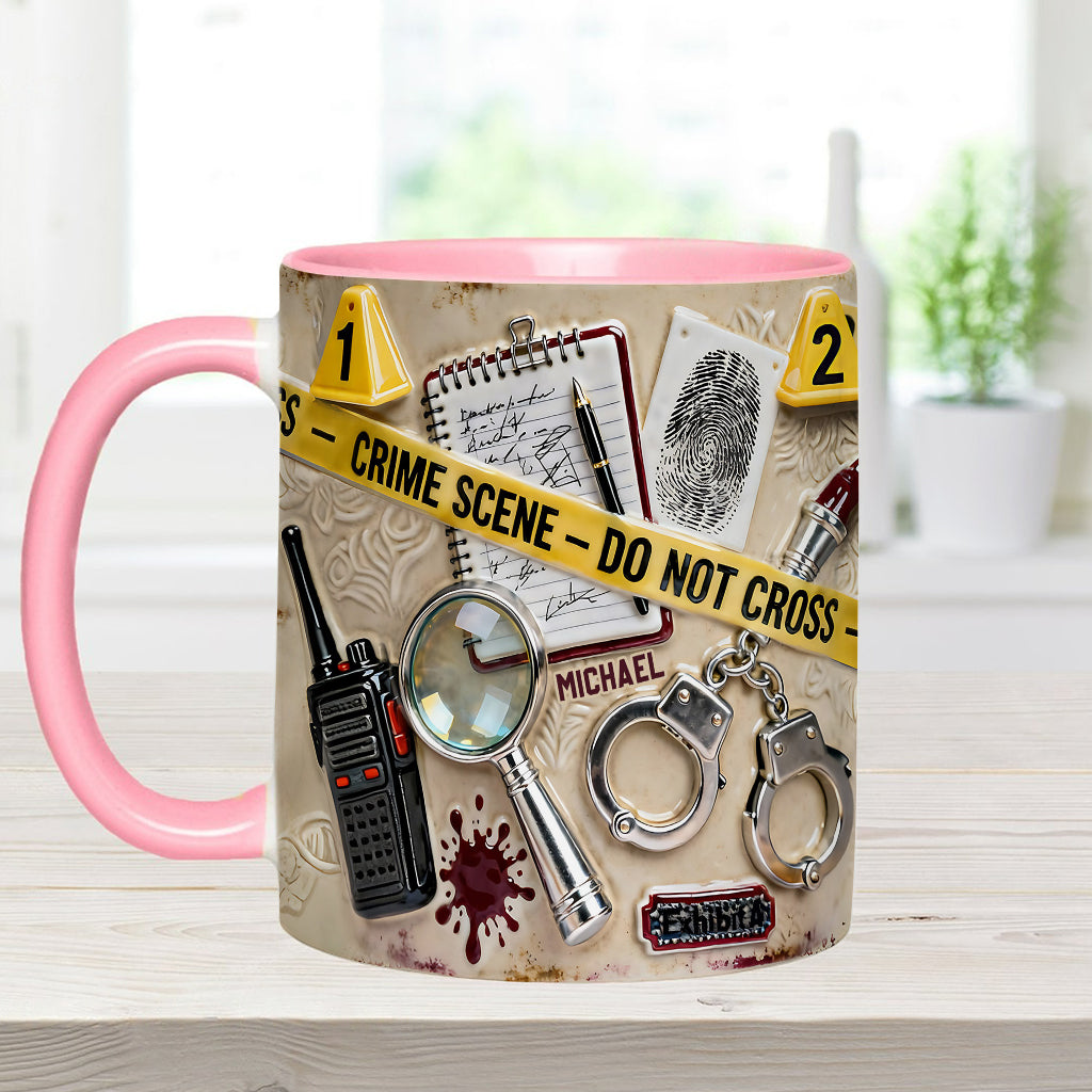 True Crime Watching Mug - Personalized True Crime Accent Mug & Coaster