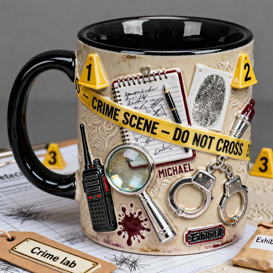 True Crime Watching Mug - Personalized True Crime Accent Mug & Coaster