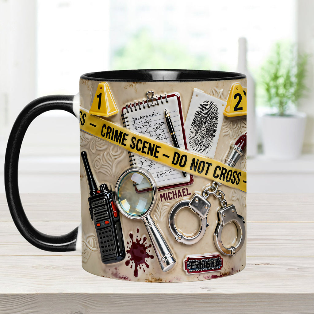 True Crime Watching Mug - Personalized True Crime Accent Mug & Coaster