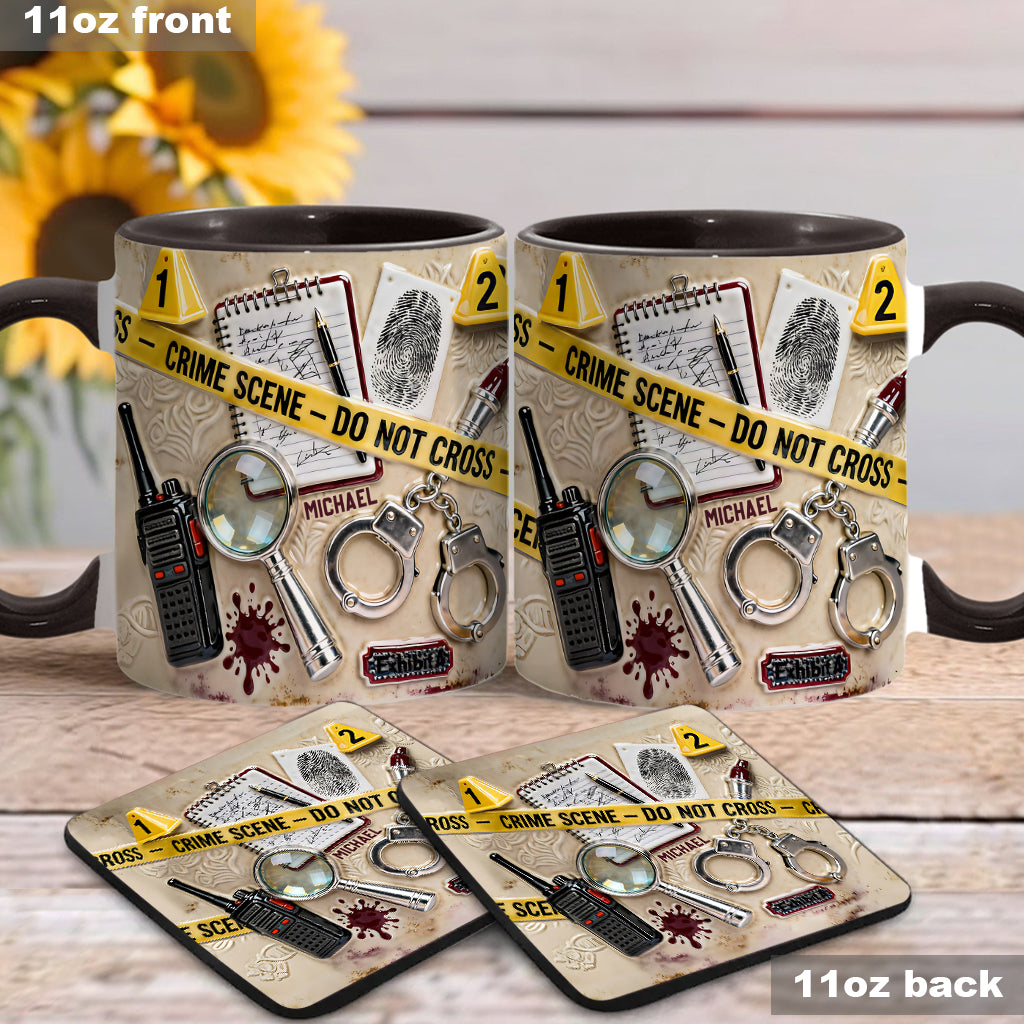 True Crime Watching Mug - Personalized True Crime Accent Mug & Coaster