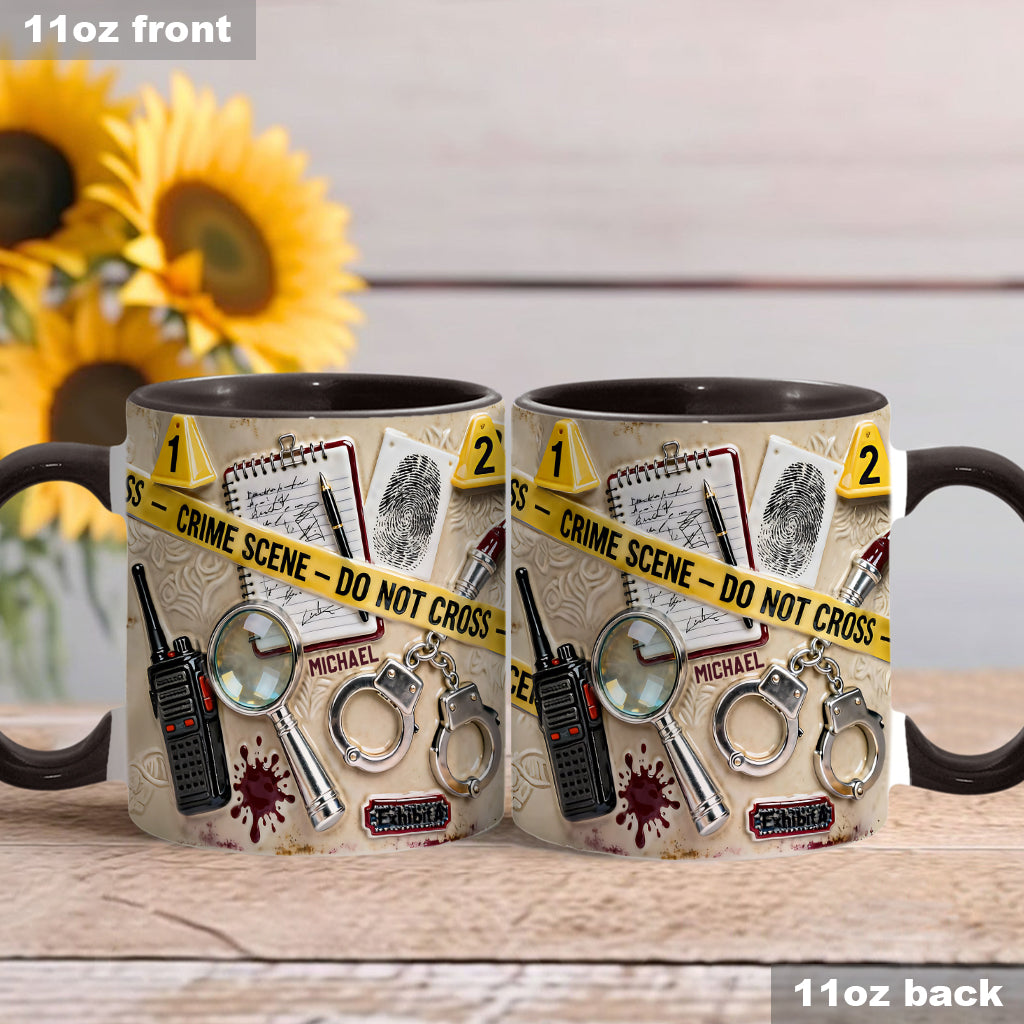 True Crime Watching Mug - Personalized True Crime Accent Mug & Coaster