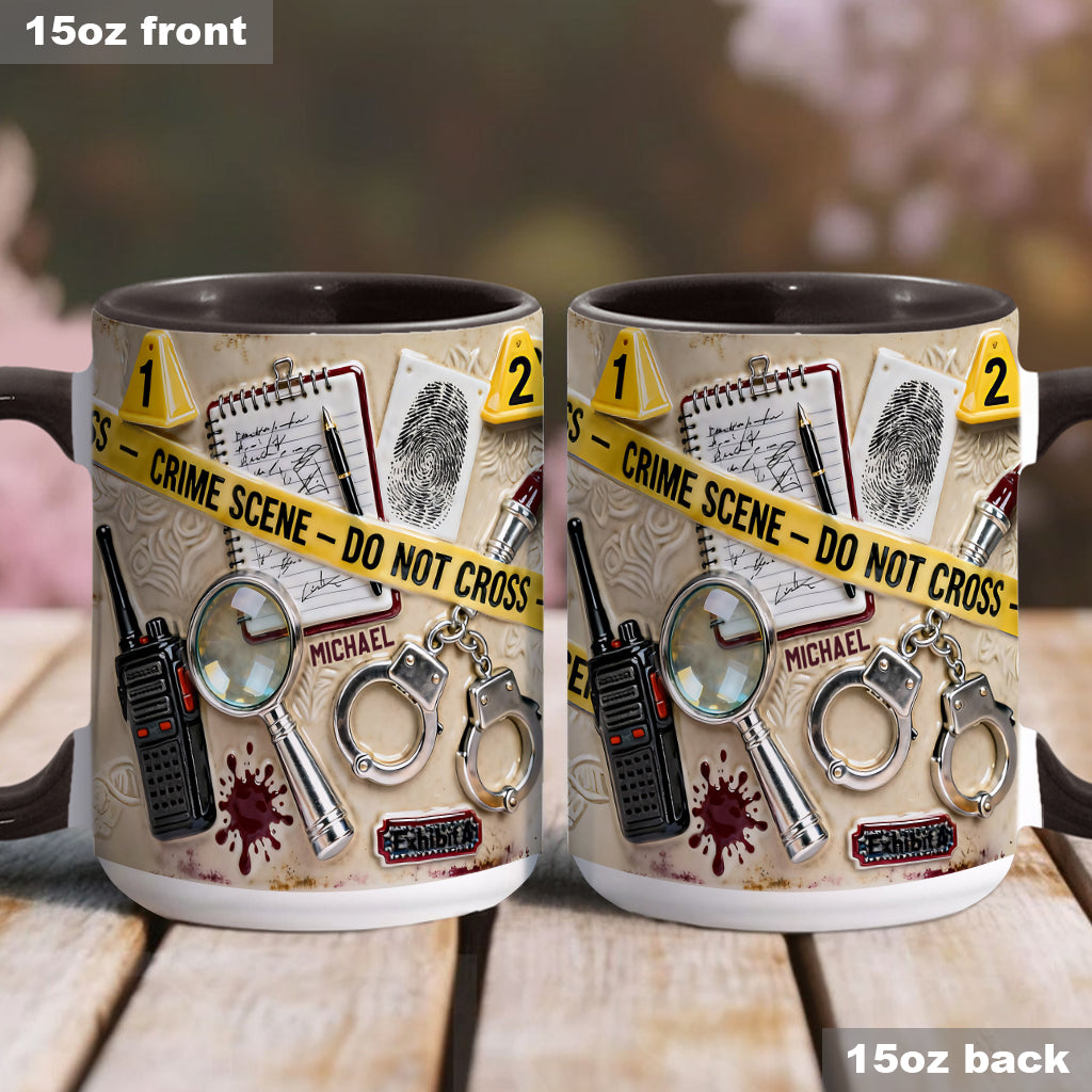 True Crime Watching Mug - Personalized True Crime Accent Mug & Coaster