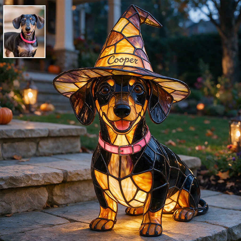 Magical Familiar Lamp - Personalized Dog Solar Acrylic Light