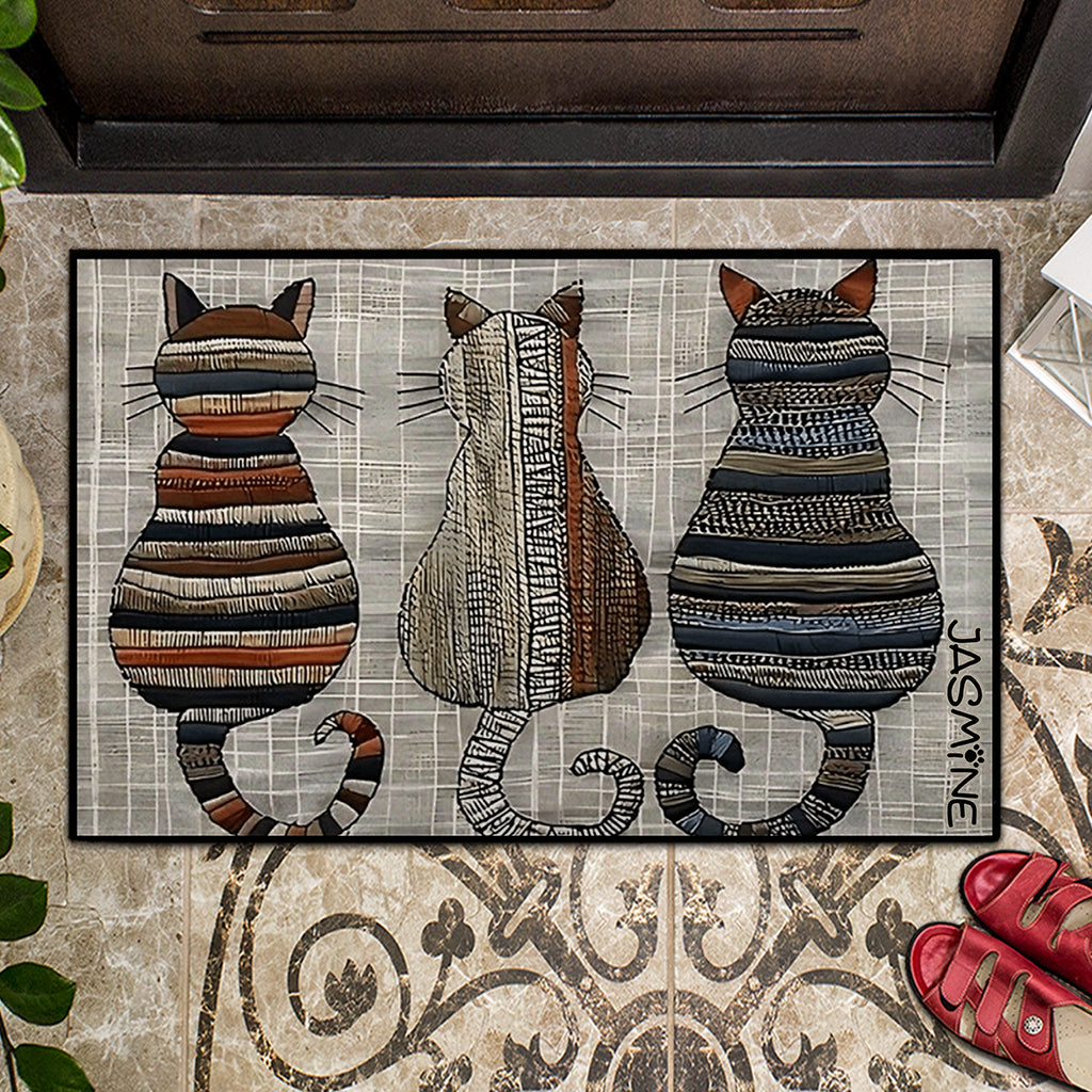 Cute Cats - Personalized Cat Doormat