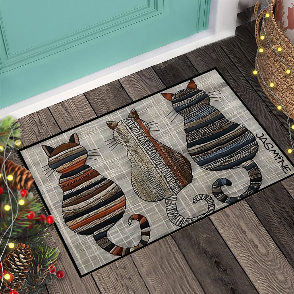 Cute Cats - Personalized Cat Doormat