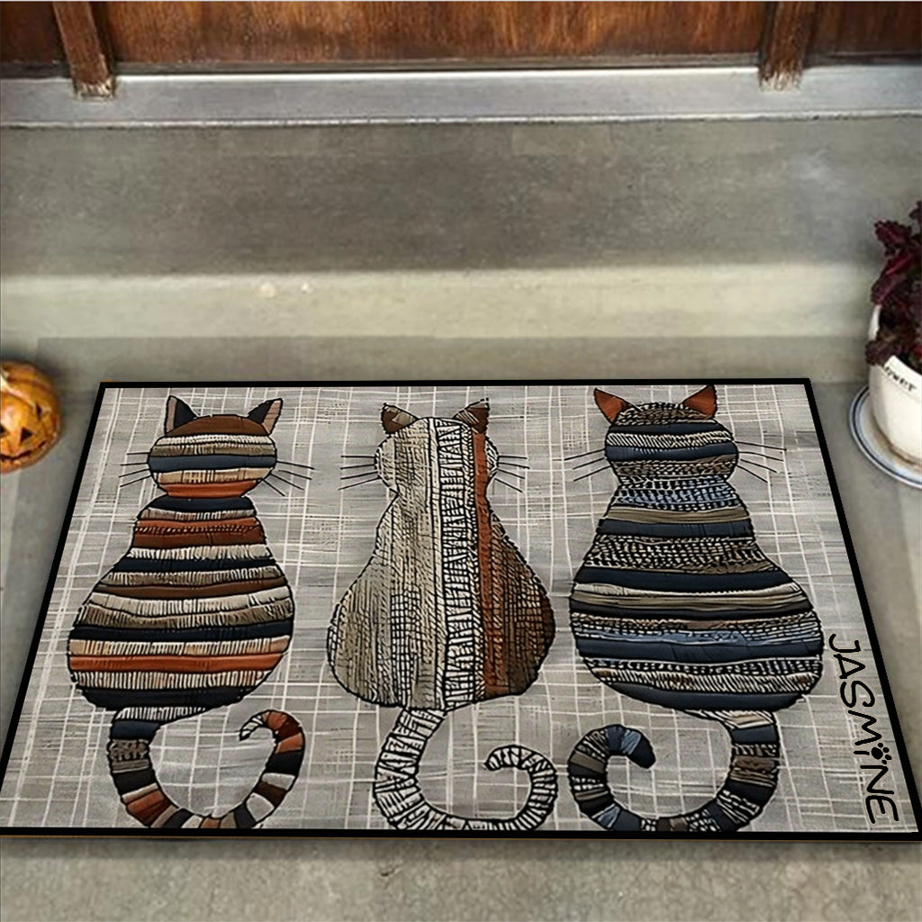 Cute Cats - Personalized Cat Doormat