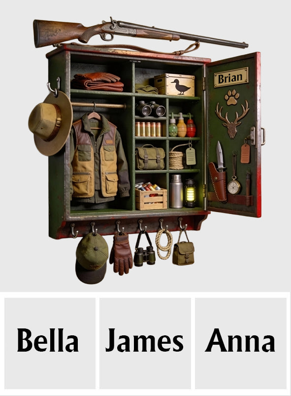 Born To Hunt - Personalized Hunting Custom Shaped Hanging Rack
