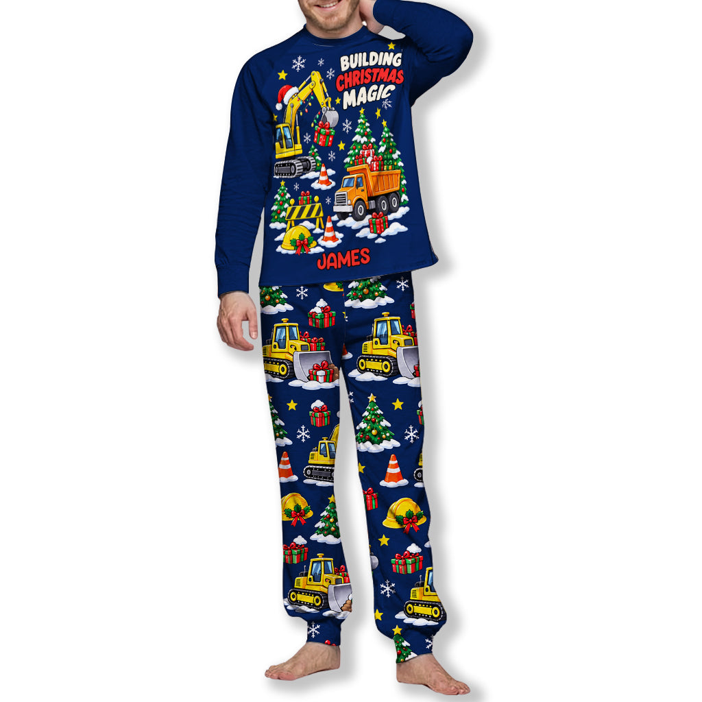 Building Christmas Magic - Personalized Kid Pajamas Set