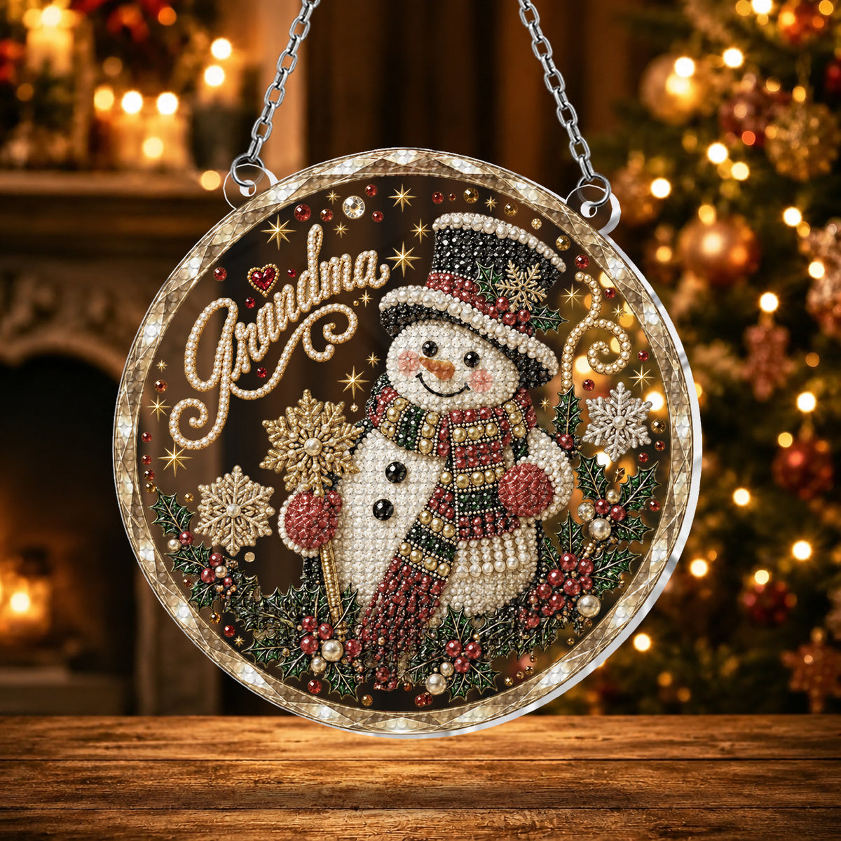 Grandma's Love - Personalized Grandma Diamond Painting Ornament Kit