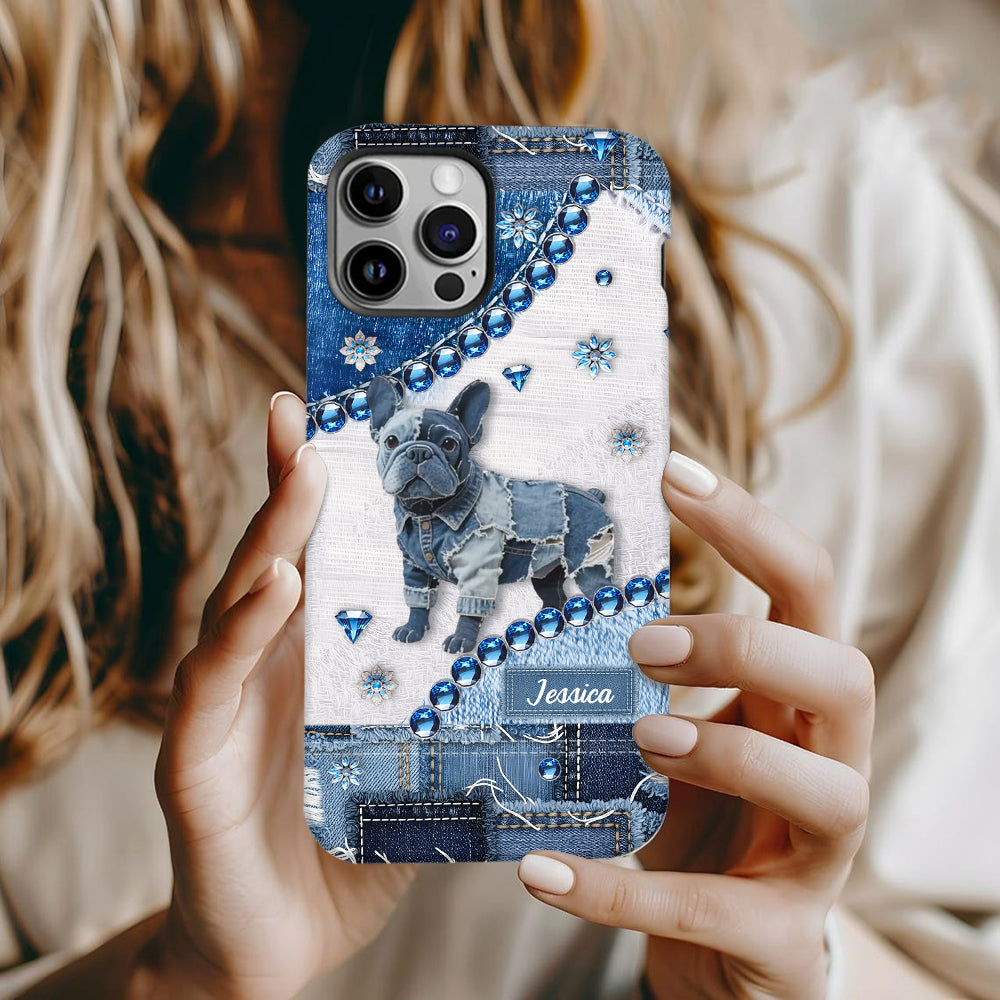 Cute Bulldog - Personalized Dog Full Print Phone Case