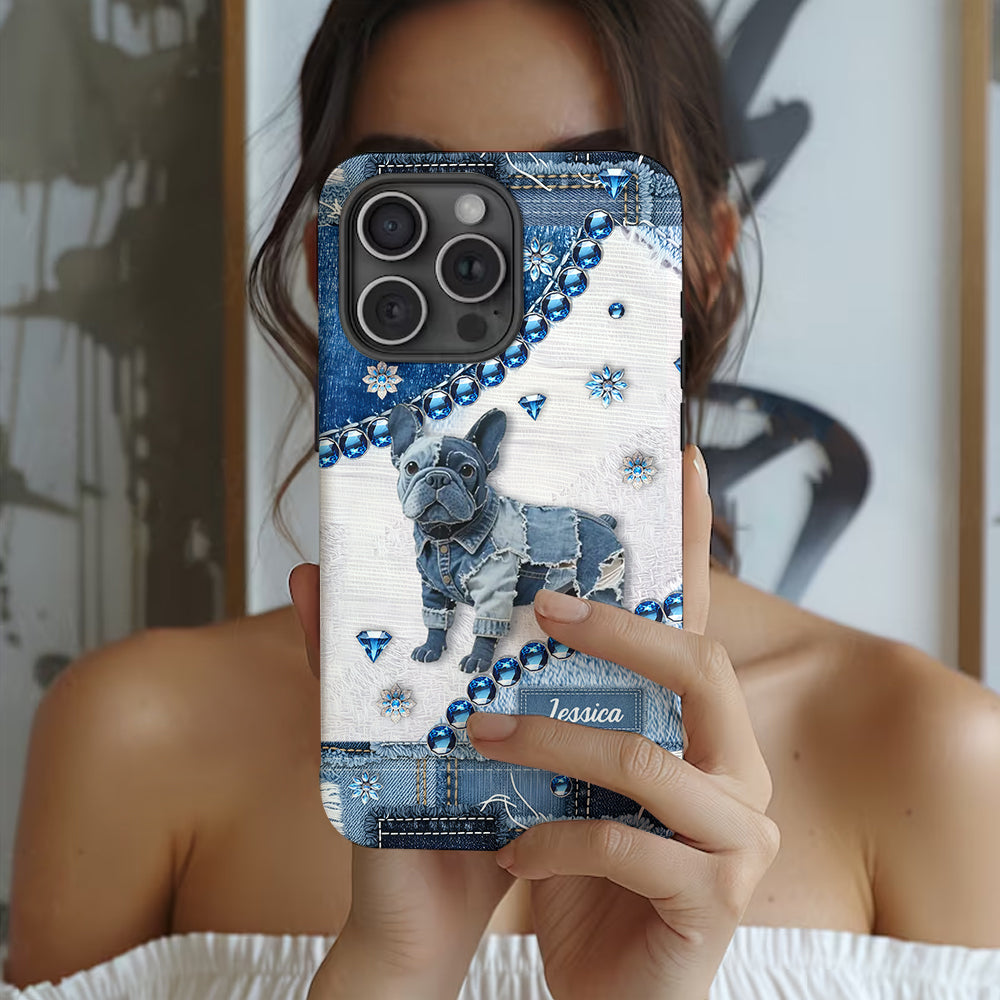 Cute Bulldog - Personalized Dog Full Print Phone Case