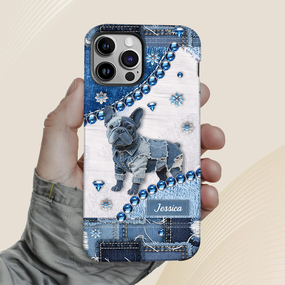 Cute Bulldog - Personalized Dog Full Print Phone Case