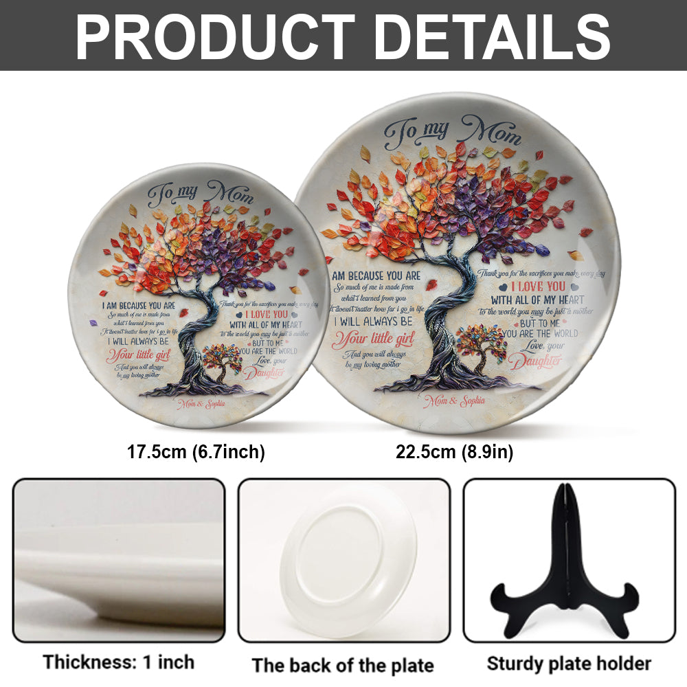 To My Mom - Personalized Mother Ceramic Round Plate