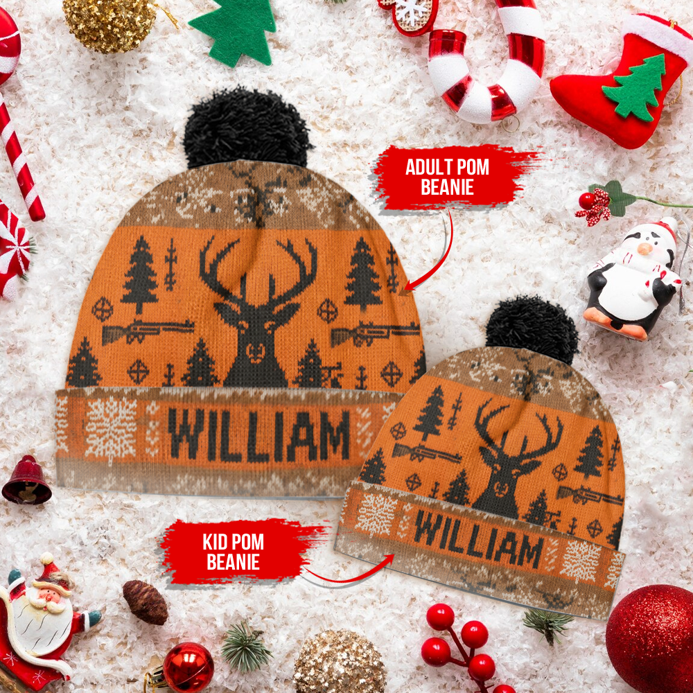 Deer Hunter - Personalized Hunting Beanie Hat
