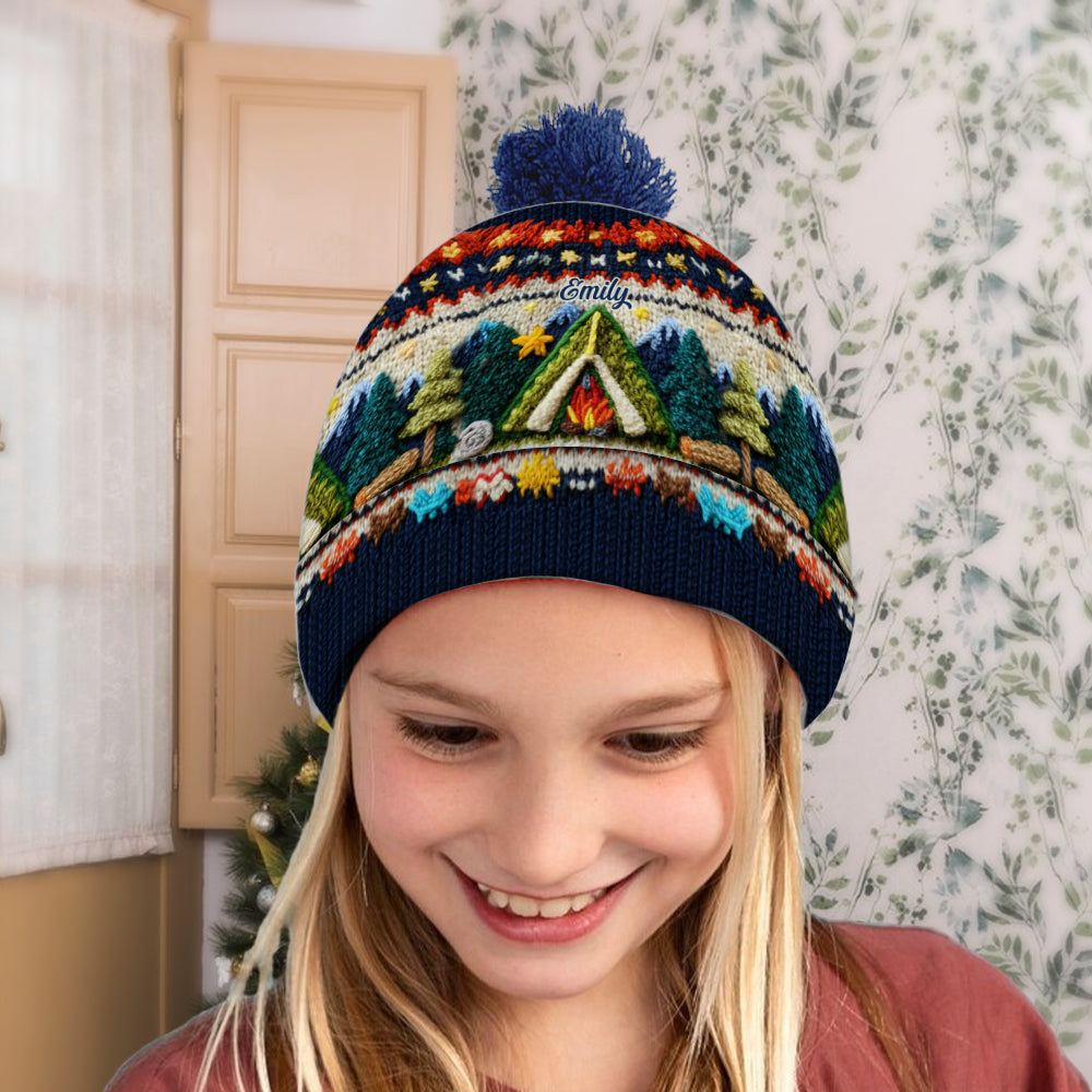 Love Camping - Personalized Camping Beanie Hat