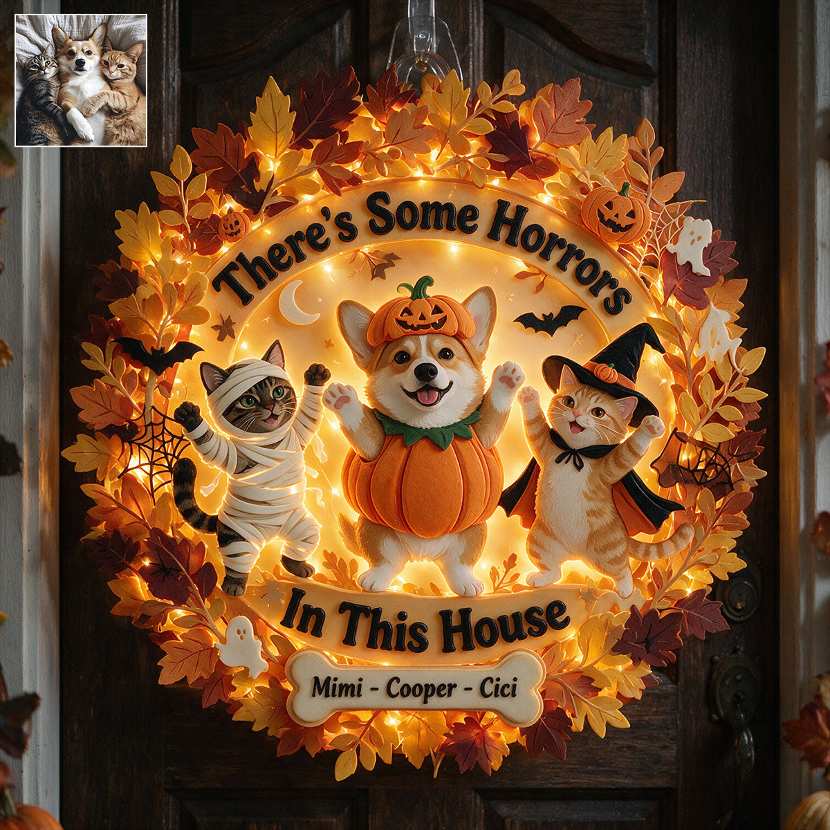 In This House - Personalized Dog LED Light Acrylic Sign