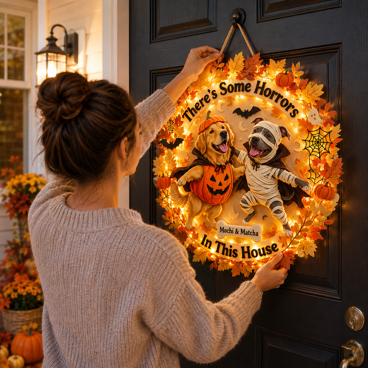 In This House - Personalized Dog LED Light Acrylic Sign