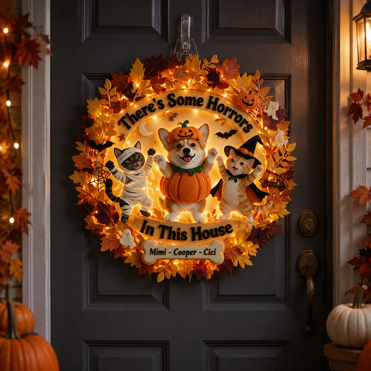 In This House - Personalized Dog LED Light Acrylic Sign