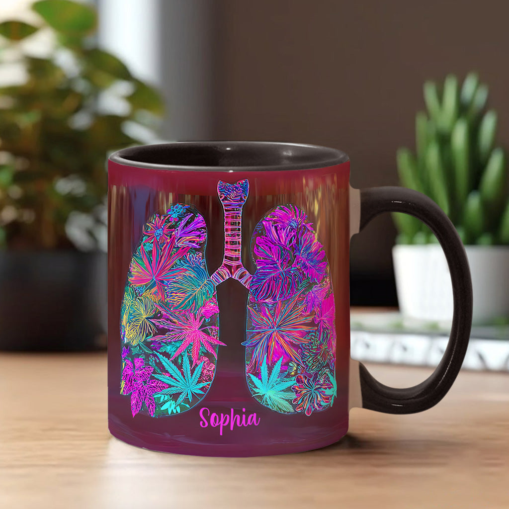 Stoner Chick Lungs - Personalized Weed Accent Mug